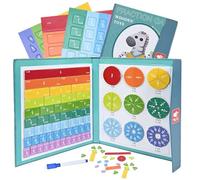 Magnetic Fractions Demonstration Boo, Math Manipulatives for Elementary School, Hands-On Learning Tools for Kids Ages 6-12, Educational Games for Classroom Homeschool Teacher Supplies