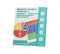 Magnetic Fractions Demonstration Book - Portable Math Learning Tool for Children, Cards and Circles Set with Visual Fractions for Classroom or School at Home, Manipulate