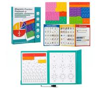 Magnetic Fractions for Learning, Fractions Magnetic Learning Resources Game | Magnetic Fraction Tiles and Fraction Circles Set, Math Manipulatives for Elementary School