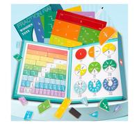 Magnetic Fractions Puzzle, Magnetic Fraction Book For Kids Fraction Magnet Learning Toy, Math Master Set Multifunctional Math Manipulatives,TeachingTool For Kid Child Student Elementary Primary School