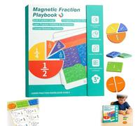 Magnetic Fractions Puzzle,Magnetic Fraction Book,Fraction Magnet Learning Toy,Multifunctional Math Manipulatives,Teaching Tool,Math Manipulatives Learning Toys,Maths Tools for School (1pc)