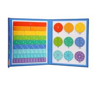 Magnetic Fracture Rake Plates, Magnetic Fraction Rake Board, Mathematics Educational Game Building Blocks for Children from 6 to 12 Years, Educational Teaching Aid for Children, Home and Classroom