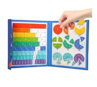 Magnetic Fracture Rake Plates, Magnetic Fraction Rake Board, Mathematics Educational Game Building Blocks for Children from 6 to 12 Years, Educational Teaching Aid for Children, Home and Classroom