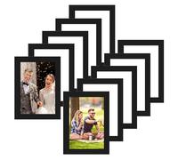 Magnetic Frame, 10 PCS Mini Magnetic Frames, Magnetic Multi Photo Frame, A6 Frame for Paintings Photos Notices Certificate Poster Black
