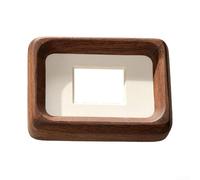 Magnetic Frame Made From Walnut Wood, For Displaying Mini Photos And Wedding Images Securely On Refrigerators Or Other Metal Surfaces(4 inches black walnut color)