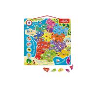 Magnetic France Puzzle 93 pcs (wood) - JANOD - New regions 2016 - From 7 years old