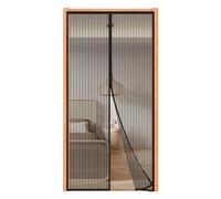 Magnetic French Door Fly Screen,Easy to Install Patio Door Insect Screen with Self-Closing Feature,Keeps Bugs Out While Allowing Fresh Air in,140x210cm,Black