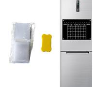 Magnetic Fridge Calendar - Meal Planning Board | Dry Eraser Weekly menuu Board | Magnetic Dry Erase menuu Board for Fridge Includes 6 Liquid chalkk Markers, Grocery List for Kitchen Refrigerator