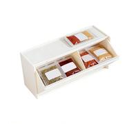 Magnetic Fridge Door Organizer,No Drilling Fridge Organizer | Magnetic Tea Bag Storage Box | for Cabinet Door Countertop Pantry RV Bedroom Bathroom Entryway Living Room