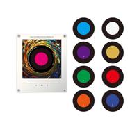 Magnetic Fridge Music Player | Audio Record with Rotating Player | Musical Fridge Magnets with Light | for Home Kitchen Apartment Workplace Party Locker