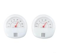 Magnetic Fridge Thermometer| Analog Temperature Reader for Freezer & Refrigerator| -20 to 50°C Range| Vertical Stand Design for Home| Office| Garage| White(2PCS)