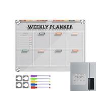 Magnetic Fridge Whiteboard - Kitchen Organizer, Dry Erase Board for Fridge | Magnetic Notice Board, Reusable Chalkboard, Strong Magnetic Holder, Calendar for