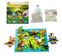 Magnetic Game, 20PCS Dinosaurs with Map, Family Educational Games, Combining Chess with Magnetic Game, Portable Strategy Game, Party Travel Desktop Games, for Christmas and Birthdays
