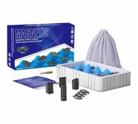 Magnetic Game,Magnetic Chesss Set with 20 Pieces Chess, Educational Travel Games, Portable Strategy Magnet Skill Board Game for Kids & Adults(Black A)