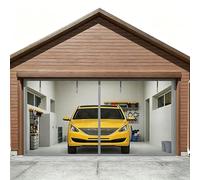 Magnetic Garage Door Screen, 274x213cm 335x224cm 457x305cm Heavy Duty Fibreglass Mesh Curtain with Weighted Bottom, Hands-Free Retractable Netting for Patio and Outdoor