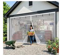 Magnetic Garage Door Screen 9x7Ft 10x8Ft 10x10Ft 16x7Ft Retractable Fiberglass Mesh Net Curtain with Magnetic Closure, Hands Free Privacy Screen to Keep Bugs Out for Patio & Porch