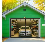 Magnetic Garage Door Screen, Fiberglass Mesh for Easy Access, Hands-Free Entry, Ideal for Patio, Outdoor, Gym, and Sun Protection