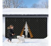 Magnetic Garage Door Screen for Winter, Thermal Insulated Door Curtain with Heavy Duty Weighted Bottom, 240 275 290 300 400 cm Upgraded Oxford Cloth Waterproof Garage Cover(380 x 290 cm)
