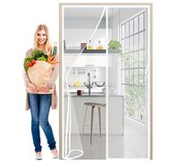 Magnetic Garage Door Screen - Hands-Free DIY Retractable Screen, 90x200cm, Keeps Mosquitoes Out and Lets Fresh Air In