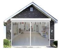 Magnetic Garage Door Screen, Hands-Free Magnetic Garage Screen Doors, 8x7FT 10x7FT 12x6FT 16x7FT 18x8FT Heavy Duty Fiberglass Mesh for Patio, Sun Room(White,274x213cm)