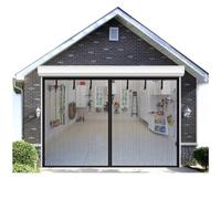 Magnetic Garage Door Screen, Hands-Free Magnetic Garage Screen Doors, 8x7FT 10x7FT 12x6FT 16x7FT 18x8FT Heavy Duty Fiberglass Mesh for Patio, Sun Room(Black,427x305cm)