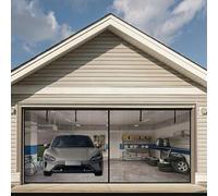 Magnetic Garage Screen Door Single Car, Door Net Screen for Patio, 183×290cm 351×290cm 503×305cm Garage Mesh Screen Door 2 Car Heavy Duty with Strapping Tapes(Black,11x10ft (335x305cm))