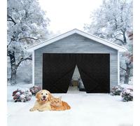 Magnetic Garage Thermal Insulated Cover, Door Insulation Kit for Winter Oxford Fabric Windproof Door Screen with Polyester Fiber, Easy Storage for Patio French Doors(Black Visible,4.3x2.7M/14x9FT)
