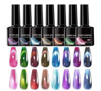 Magnetic Gel Nail Polish,8 Colors Shiny Gel Magnetic Nail Polish | High-Shine Finish Professional Manicure Tools for Wedding Party Travel Daily