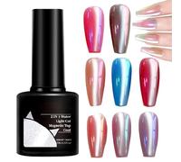 Magnetic Gel Nail Polish - Gel Polish | 7ml Nail Top Coat | 2 in 1 Long-Lasting Cat's Eye Sealer Glittering | Glitter Professional Top Coat for Home Manicure Wedding Bridal Holiday Women