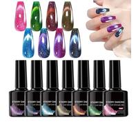 Magnetic Gel Nail Polish, Magnetic Nail Polish Gel 8 Colors, Professional Manicure Tools Long-Lasting Shine Finish for Women Girls