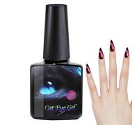Magnetic Gel Polish - Kitten Eye 8ml Rainbow Color Gel Nail Polish | Easy To Use Magnetic Kit, Long Lasting For DIY Home Manicure Pedicure Nails Salon Use