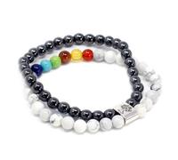 Magnetic Gemstone Bracelet Howlite Chakra