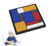Magnetic Geometric Blocks Puzzle, Creative Tangram Puzzle Game for Kids,88 Challenges Logic Thinking Training Toys,Wooden Pattern Blocks for Brain Teaser,Parent-Child Interactive Educational Toys
