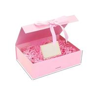 Magnetic Gift Box Kit Greeting Black/Pink Holiday Party Valentine's Day Gifts Folding Box(Pink,25cm)