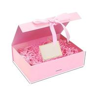 Magnetic Gift Box Kit Greeting Black/Pink Holiday Party Valentine's Day Gifts Folding Box(Pink,33cm)