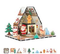 Magnetic Gingerbread House Building Set - DIY Christmas Winter Theme Construction Kit with Holiday Character Action Figures, Hands-On Learning Creative Toy Gift (1pc)