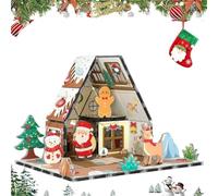 Magnetic Gingerbread House Building Set for Kids, Diy Holiday Cookie House Toy With Magnetic Tiles, Creative Christmas Building, Holiday Characters Tiles Construction Kit for Boys Girls (1 set)
