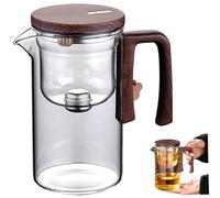 Magnetic Glass Teapot with Infuser & Spout - 520ml, Heat Resistant, Detachable, Washable Lid for Home, Office, Teahouse