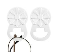 Magnetic Glasses Holder - 2 Pieces Silicone Strap Options, Portable Glasses Hanger, Strong Magnetic Clips | Fashion Travel Outdoor Clothing Hiking Women's Accessories Sunglasses Eyewear Storage, white