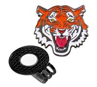 Magnetic Golf Ball Marker Clip - Mini Metal Holder 1.2x1.1 Inch Tiger Design Hat Clip, Portable Golf Ball Holder with Strong Magnet | Ball Holder
