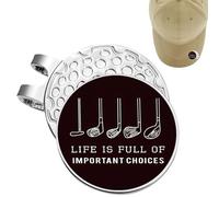 Magnetic Golf Ball Marker Hat Clip - Ball Mark Hat Pin, Golf Course Equipment for Caps or Belts, Practical-Marker Piece, Refined Synthetic-Polymer Magnet with Metal-Base, Sport Accessory for Marking