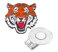 Magnetic Golf Ball Marker,Unique Tiger Design Ball Holder Clip | Sleek Hat Clip, Magnetic Golf Holders, For Metal Markers