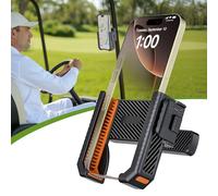 Magnetic Golf Cart Phone Holder Mount with Ultra-Strong N52 Magnets & 360°Rotation,Fit for EZGO/Club Car/Yamaha/ICON,Golf Cart Accessories Compatible for Cell Phone iPhone,Samsung & More (Orange)