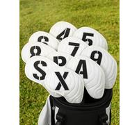 Magnetic Golf Iron Club Covers, Striated Map Iron and Wedge Club Head Covers,Set of 10pcs Fits Most Clubs, Golf Gifts for Dad