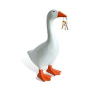 Magnetic Goose Key Holder, Resin Desk Goose Statue for Key Hanger Storage, Cute Duck Key Holder Figurine, Funny Keychain Hanging Rack Bedroom Decor for Home Office Table Decor, Housewarming Gifts