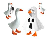 Magnetic Goose Key Holder, Silly Goose Key Bowl for Entryway Table, Cute Duck Statue Keys Hanger Wearing Clothes, Funny Office Desk Decor Bedroom Decorations Aesthetic (Goose+Cloth C)