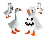 Magnetic Goose Key Holder, Silly Goose Key Bowl for Entryway Table, Cute Duck Statue Keys Hanger Wearing Clothes, Funny Office Desk Decor Bedroom Decorations Aesthetic (Goose+Cloth A)