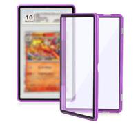 Magnetic Graded Card Case, Premium Aluminum Alloy Protector with 9-Point Lock, Personalized Slab Bumper for 35PT PSA/CGC/CSG, Drop-Tested & UV Resistant, Ideal for Display & Long-Term Storage (Purple)