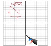 Magnetic Grid Dry Erase Whiteboard - 26"x26" XY Coordinate Math Board with Durable Gridlines for Algebra, Geometry, Classroom & Office Use | Perfect for Graphing, Planning, & Teaching