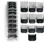 Magnetic Guide Comb Set compatible with Wahl - 10 Pieces (from 1.5 mm to 25 mm) - Compatible with Wahl Magic Clip, Senior, Balding, Super Taper and More + Organizer Case